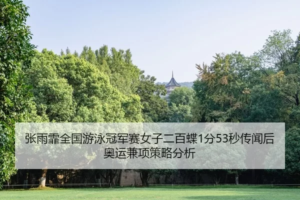 张雨霏全国游泳冠军赛女子二百蝶1分53秒传闻后奥运兼项策略分析